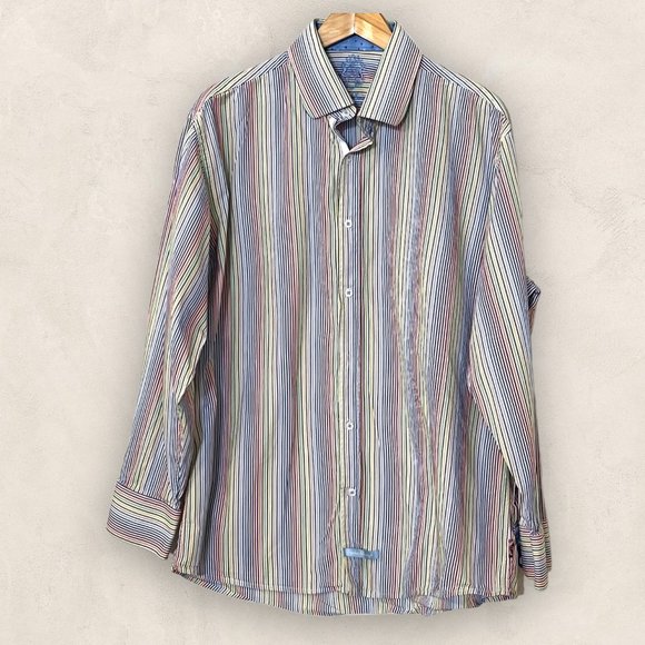 English Laundry Tops - English Laundry Women's Top Shirt Button Down Multicolor Striped Size XL